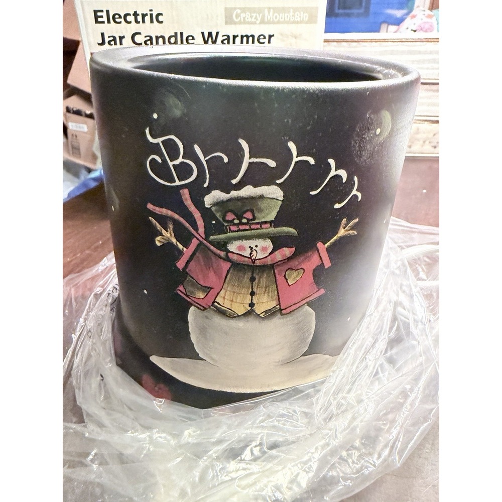 Crazy Mountain Electric Candle Warmer Snowman NEW